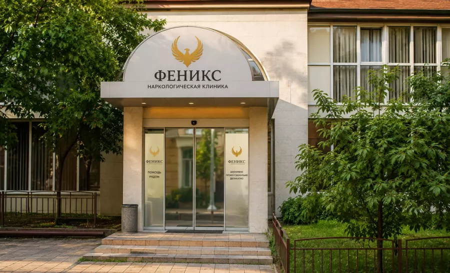 Вход в наркологическую клинику «Феникс» в Кадникове